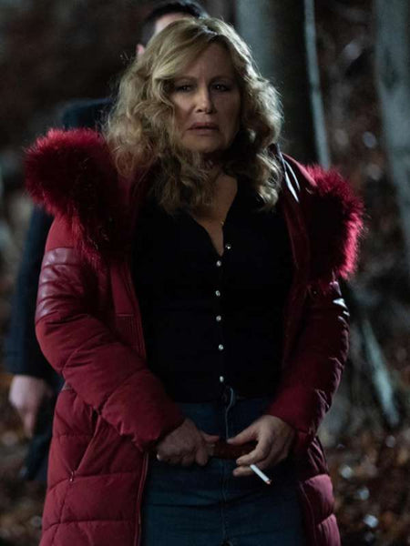 Jennifer Coolidge Riff Raff Red Puffer Jacket