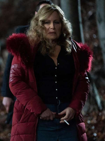 Jennifer Coolidge Riff Raff Red Puffer Jacket
