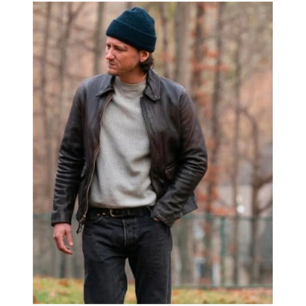 Lewis Pullman Riff Raff 2025 Leather Jacket