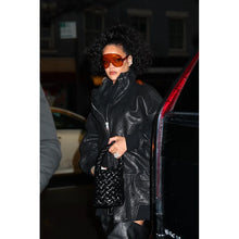 Rihanna NYC Last Night Leather Coat