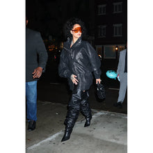 Rihanna NYC Last Night Leather Coat