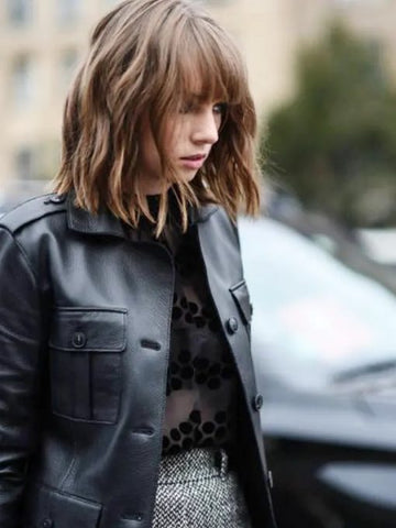 Robin Buckley Stranger Things Black Leather Coat