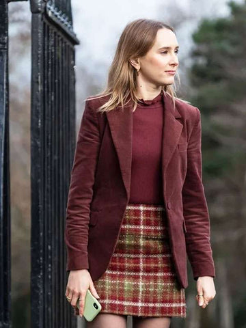 Code Of Silence Rose Ayling-Ellis Maroon Blazer