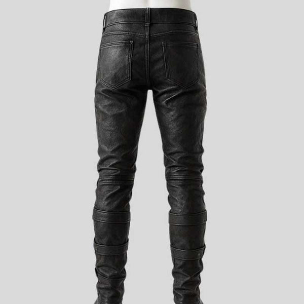Men's Handmade Black Leather Warrior Pants