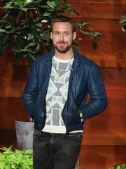 Ryan Gosling Keeps Halloween Decorations Blue Jacket