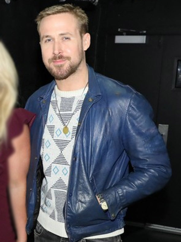 Ryan Gosling Keeps Halloween Decorations Blue Jacket