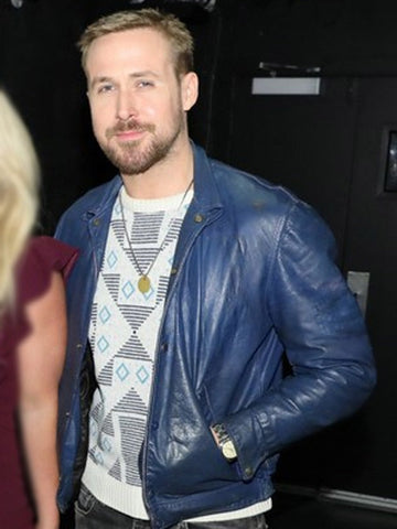 Ryan Gosling Keeps Halloween Decorations Blue Jacket
