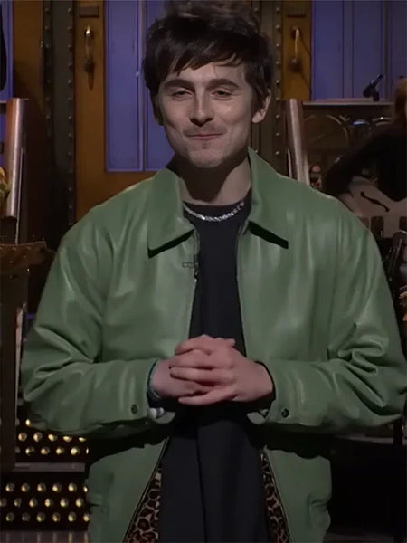 SNL Timothee Chalamet Leather Jacket