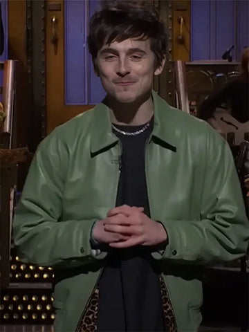 SNL Timothee Chalamet Leather Jacket