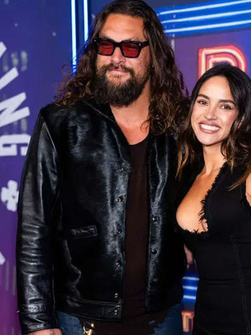 Jason Momoa SNL50 Black Leather Jacket