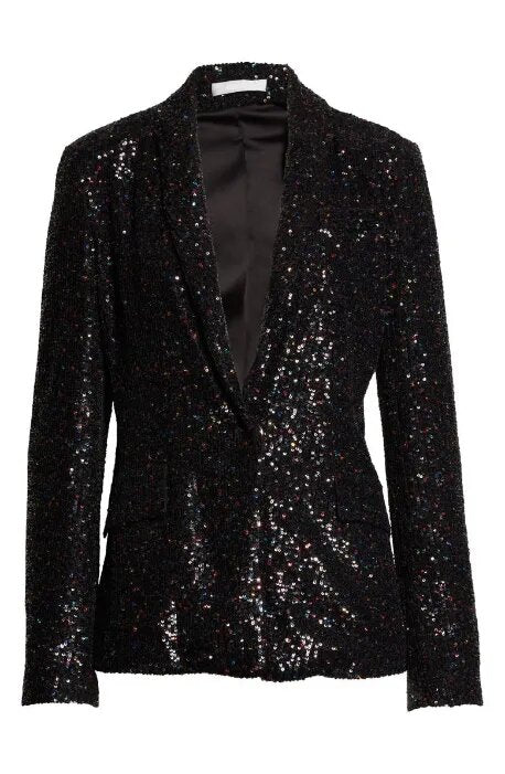 Sally Spectra The Young and The Restless Black Sequin Blazer