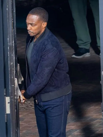 Sam Wilson Captain America Brave New World Blue Bomber Jacket