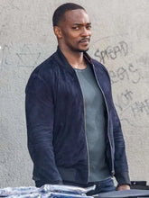 Sam Wilson Captain America Brave New World Blue Bomber Jacket