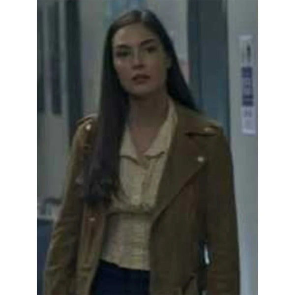 Samantha Di Francesco Superman And Lois S03 Suede Biker Jacket