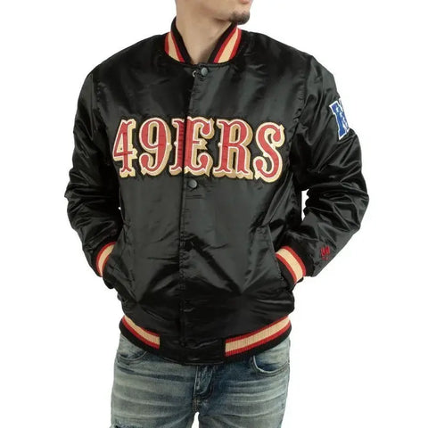 San Francisco 49ears Varsity  Bomber Black  Jacket