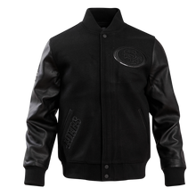 San Francisco 49ers Black Wool & Leather Varsity Jacket