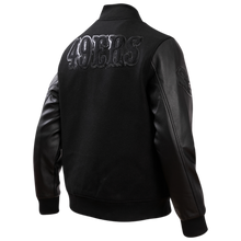 San Francisco 49ers Black Wool & Leather Varsity Jacket