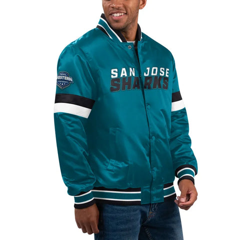San Jose Sharks Blue Starter Jacket