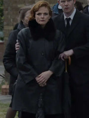 Maxine Peake Say Nothing Black Leather Coat