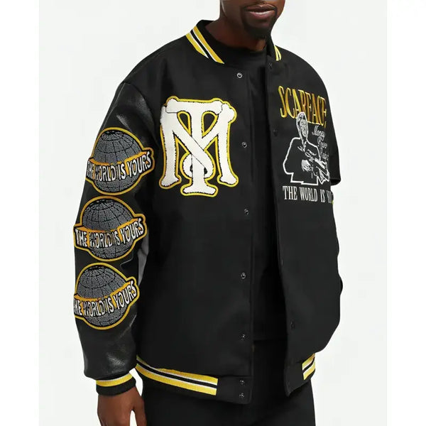 Scarface Black Letterman Jacket