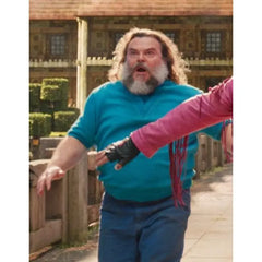 Jack Black Minecraft Movie Blue Sweater
