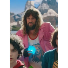 Jason Momoa Minecraft Movie Pink Leather Jacket