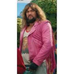Jason Momoa Minecraft Movie Pink Leather Jacket