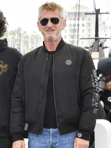 Sean Penn Asphalt City 2024 Black Bomber Jacket