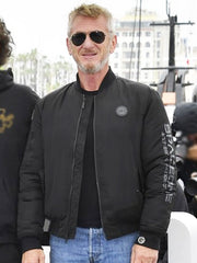 Sean Penn Asphalt City 2024 Black Bomber Jacket