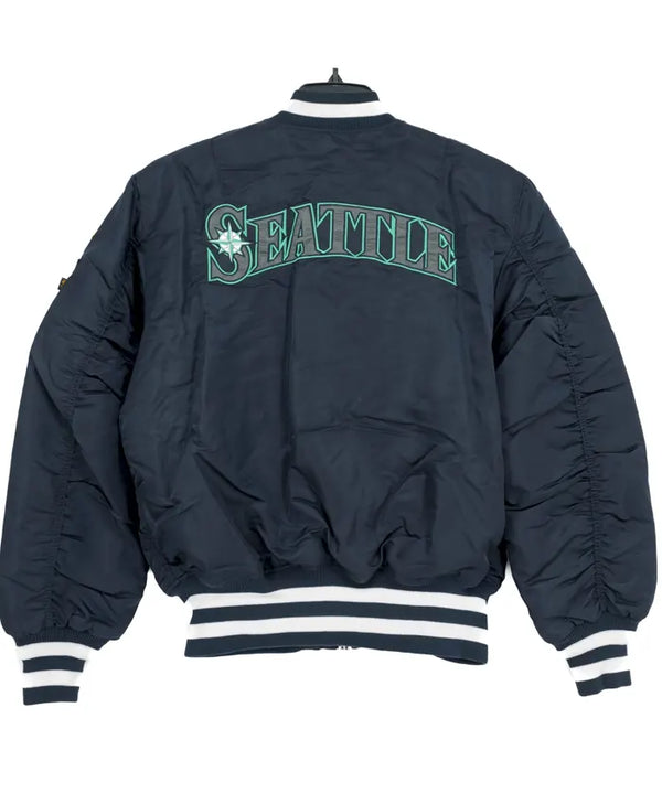 Seattle Mariners Satin Ma-1 Bomber Jacket