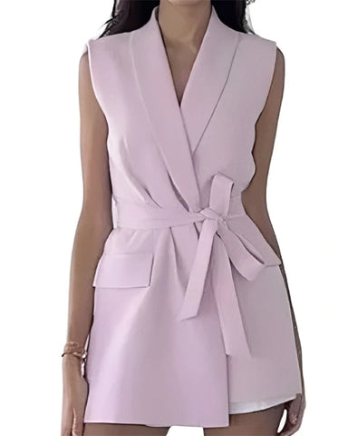 Selling the City Gisselle Meneses Sleeveless Blazer