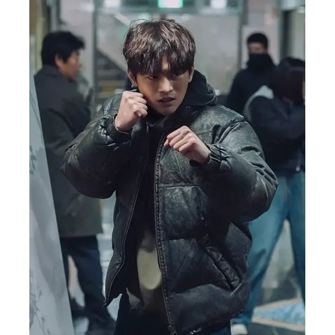 Seo In-Guk Twelve S01 Black Puffer Jacket