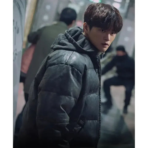 Seo In-Guk Twelve S01 Black Puffer Jacket