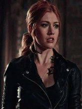 Clary Fray Shadowhunters S03 Black Leather Jacket