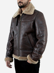 Jeffrey Brown B3 Leather Bomber Jacket