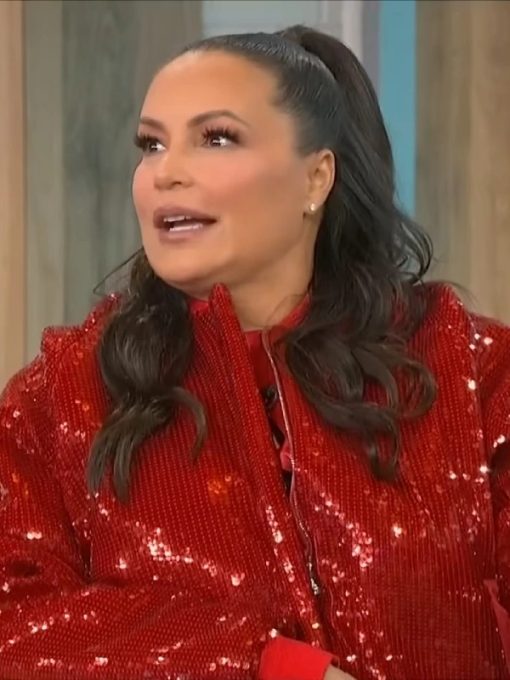 Angie Martinez Sherri 2023 Red Sequin Jacket