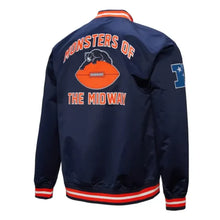 Chicago Bears Double Down Navy Satin Jacket