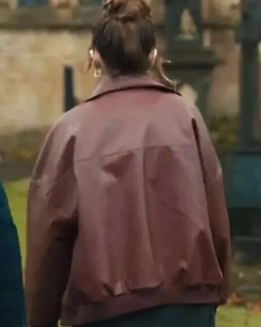 Gemma Daddy Issues 2024 Brown Leather Jacket