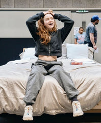 Sadie Sink Cropped Black Hoodie