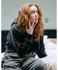 Sadie Sink Cropped Black Hoodie