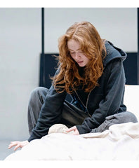 Sadie Sink Cropped Black Hoodie
