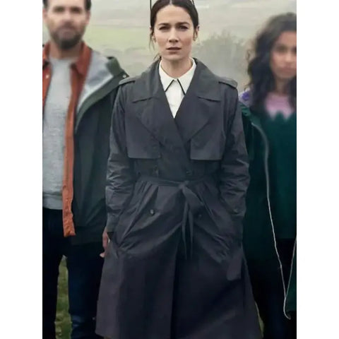 Siobhán Cullen Bodkin Black Trench Black Coat