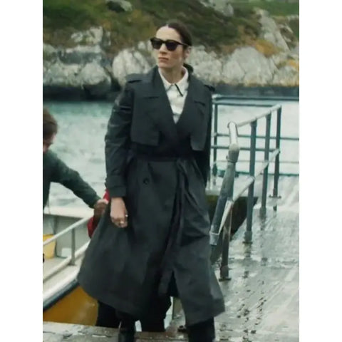 Siobhán Cullen Bodkin Black Trench Black Coat
