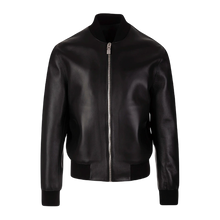 Plain Leather Bomber Jacket Women, Black