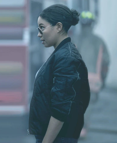 Smoke S01 Jurnee Smollett Quilted Bomber Jacket