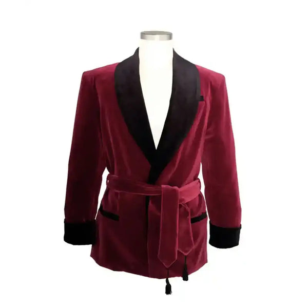 Men Wine Smoking Jacket