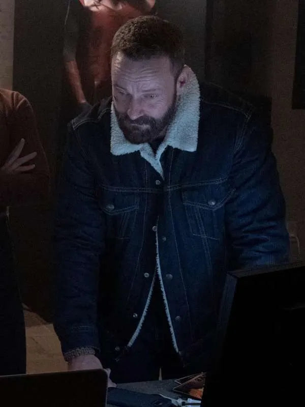 Ryan Robbins Sniper Rogue Mission Shearling Denim Jacket