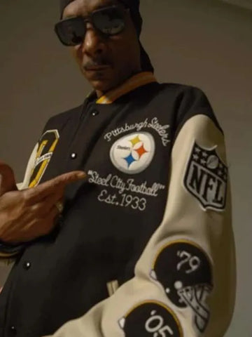 Snoop Dogg Pittsburgh Steelerser Varsity Jacket