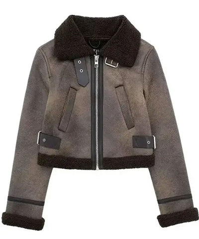 Tracker 2024 Sofia Pernas Brown Leather Jacket