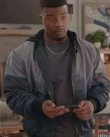 Spencer James All American Grey Bomber Jacket